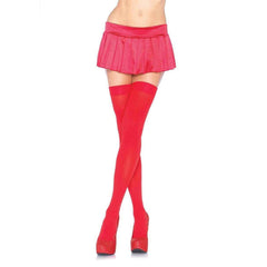 Adult Opaque Nylon Thigh High Stockings