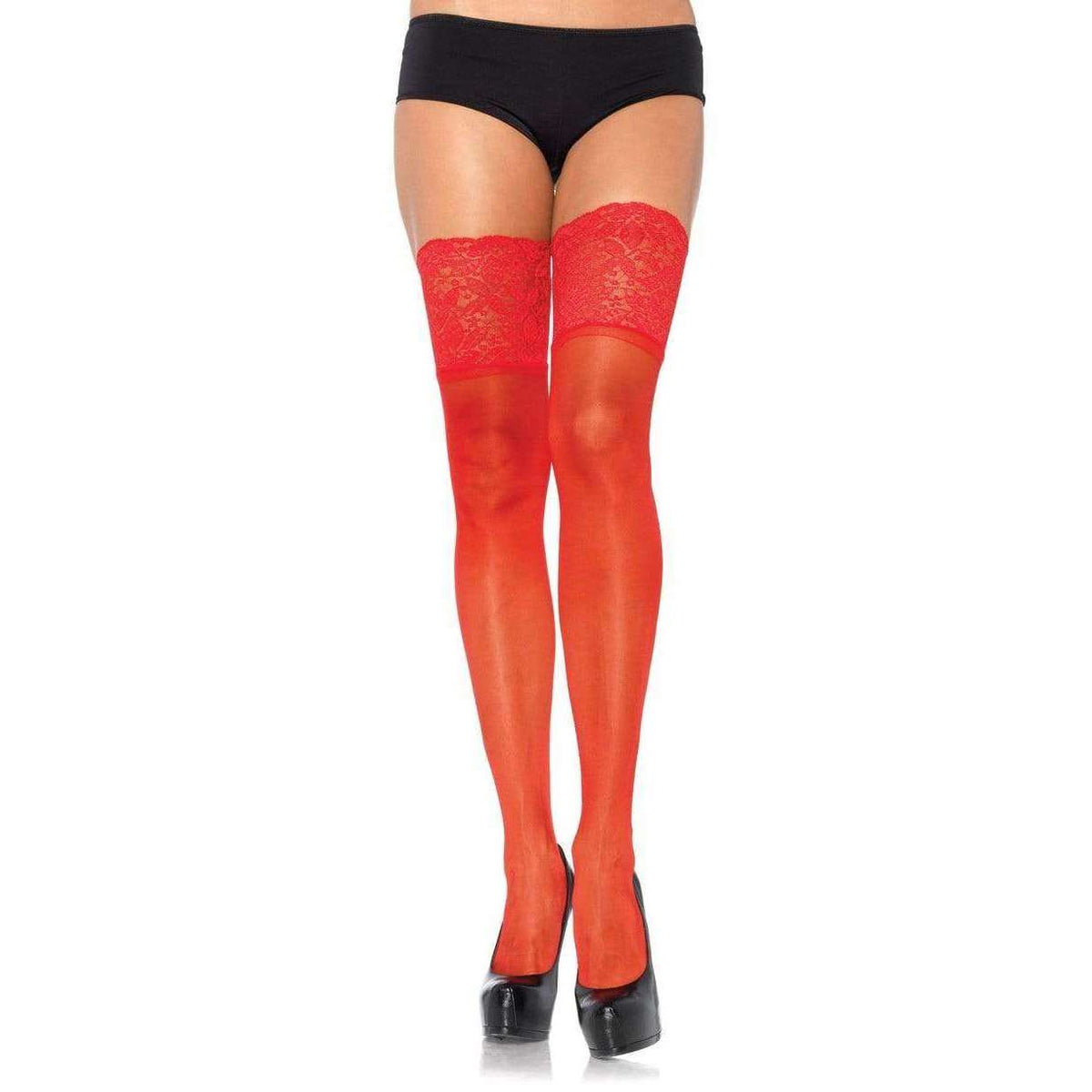 Sheer Lace Thigh High Stockings