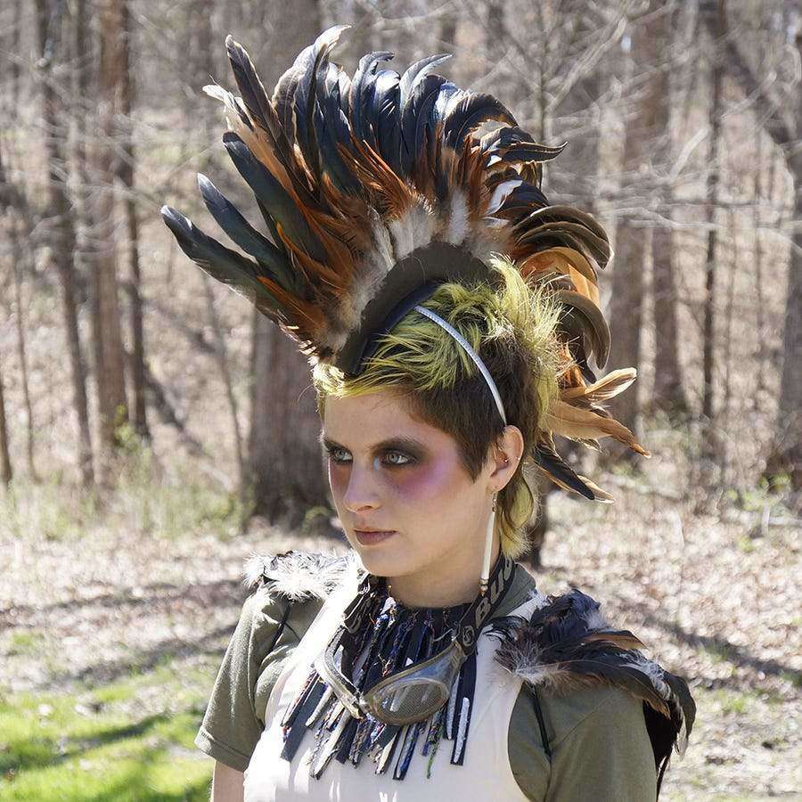 Natural Coque Feather Mohawk