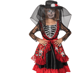 Roses & Skull Catrina Child Costume
