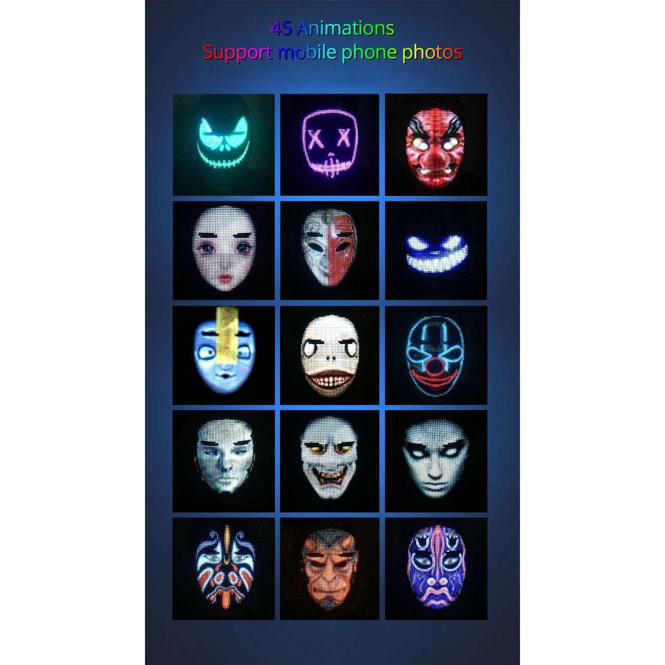 Refacer Face Swapping Digital LED Mask w/ App Controller – AbracadabraNYC