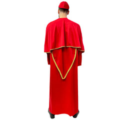 Traditional Catholic Cardinal Red Robe Adult Costume, Buy / Small - Medium