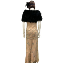 Premiere 1920s Tan & Silver Elegant Evening Gown Adult Costume