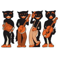 Vintage Halloween Scat Cat Band Cutouts