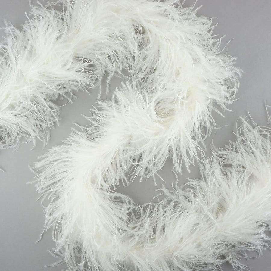 Chandelle Lurex Feather Boa White/Opal