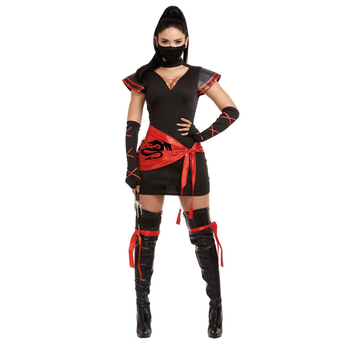 Sexy Red & Black Dragon Ninja Women’s Costume