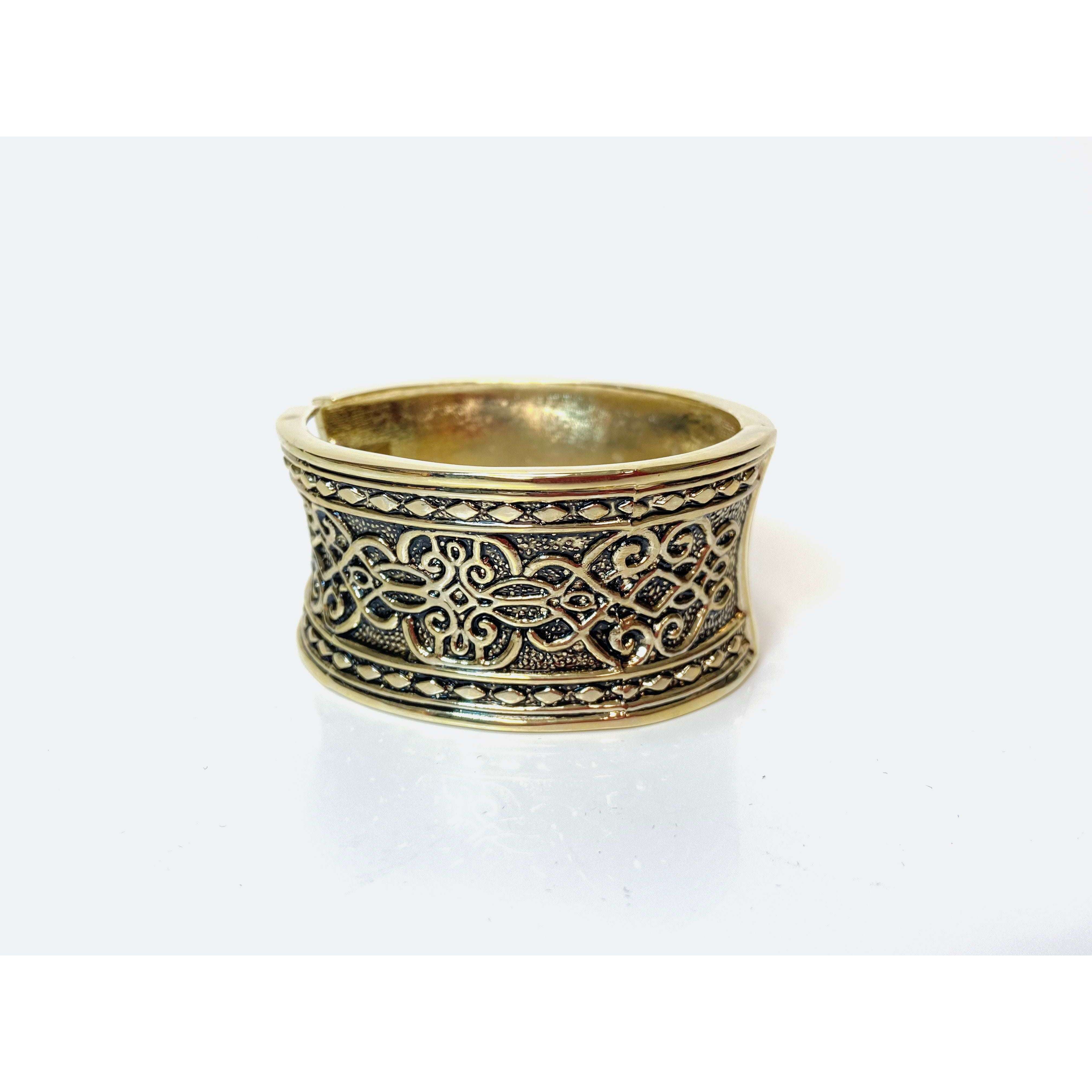 Gold Medieval Engraved Bracelet